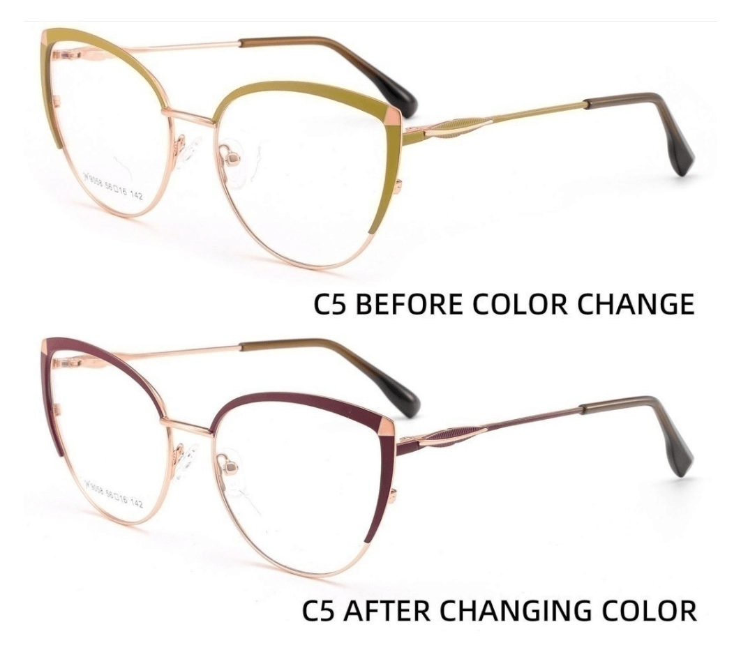 EVORA WOMEN'S CAT EYE | COLOR CHANGING CHROMATIC | LARGE | EV9058 - EVORA