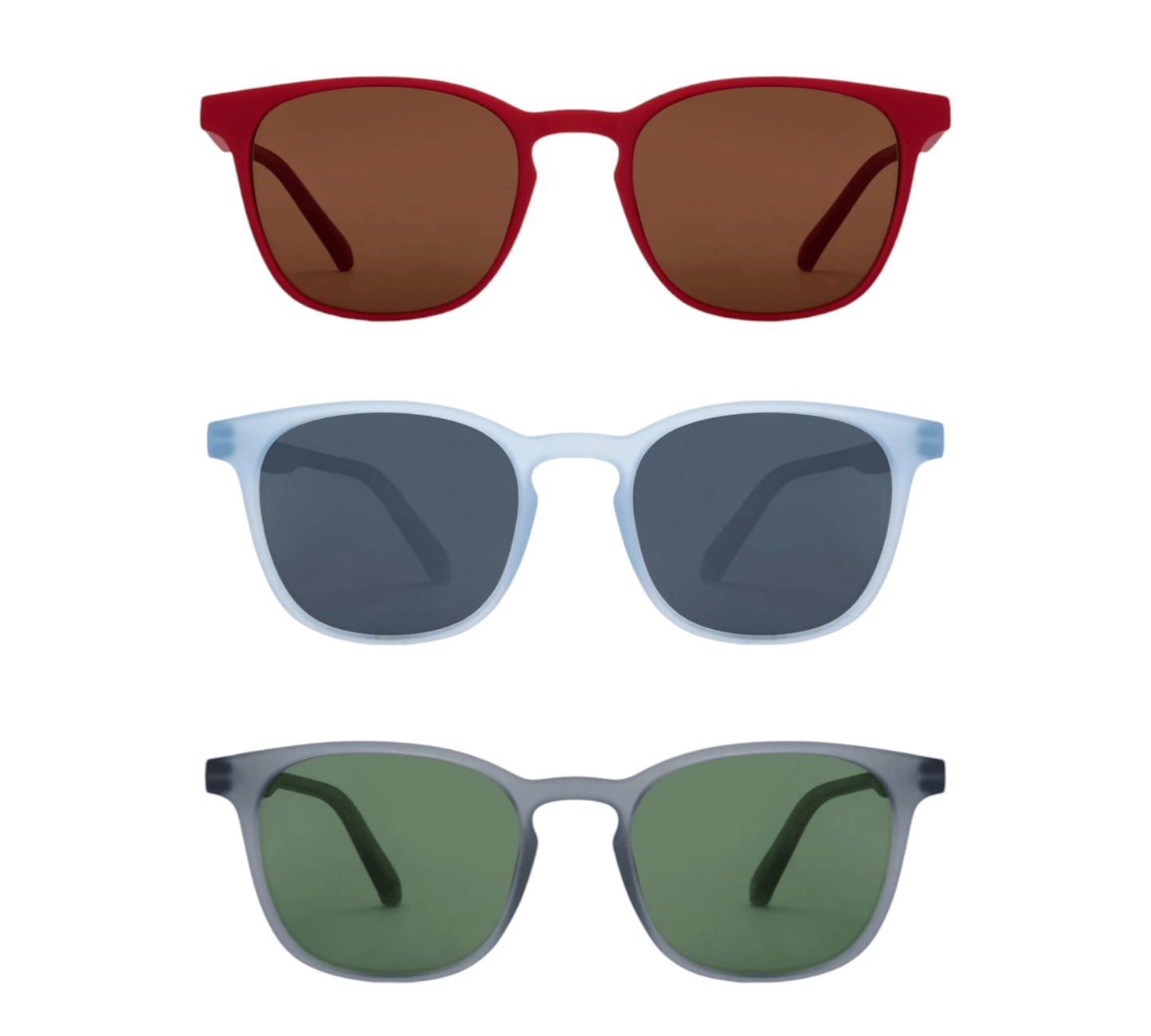 EVORA HUSTLE Polarized | PACK OF 3 | RED | SKY BLUE | GREY - EVORA
