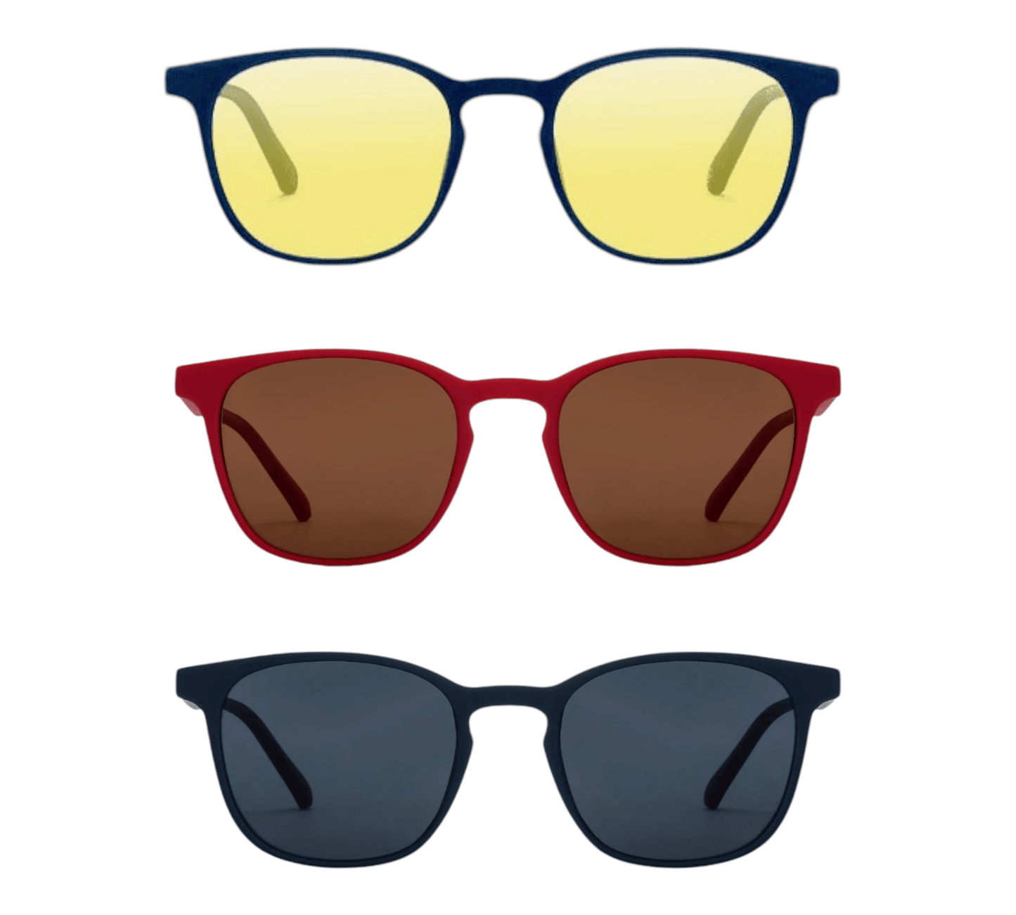 EVORA HUSTLE Polarized | PACK OF 3 | BLACK/YELLOW | RED | BLACK - EVORA