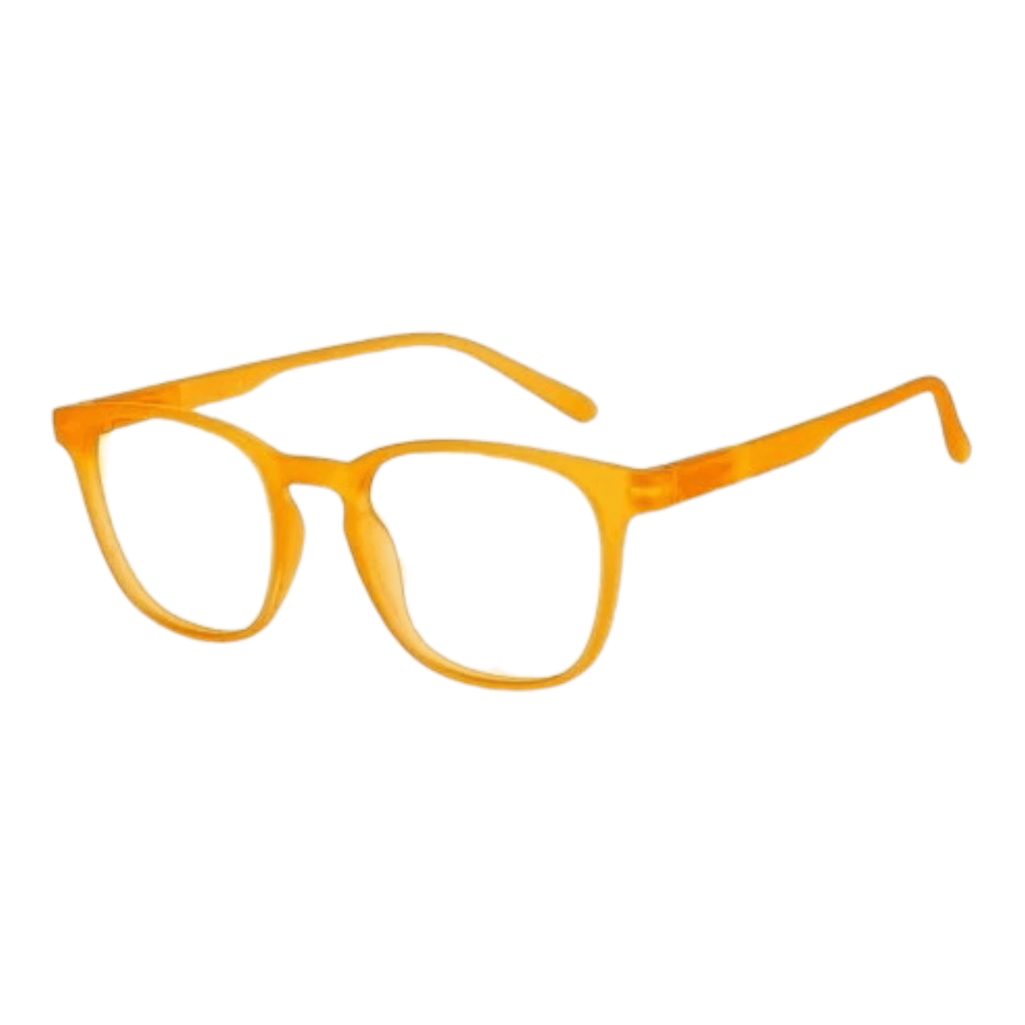 EVORA Hustle | Matte Orange | Zero Power Bluecut AntiGlare Computer Glasses | For Men & Women | Medium | EV10001 | Dark Blue - EVORA