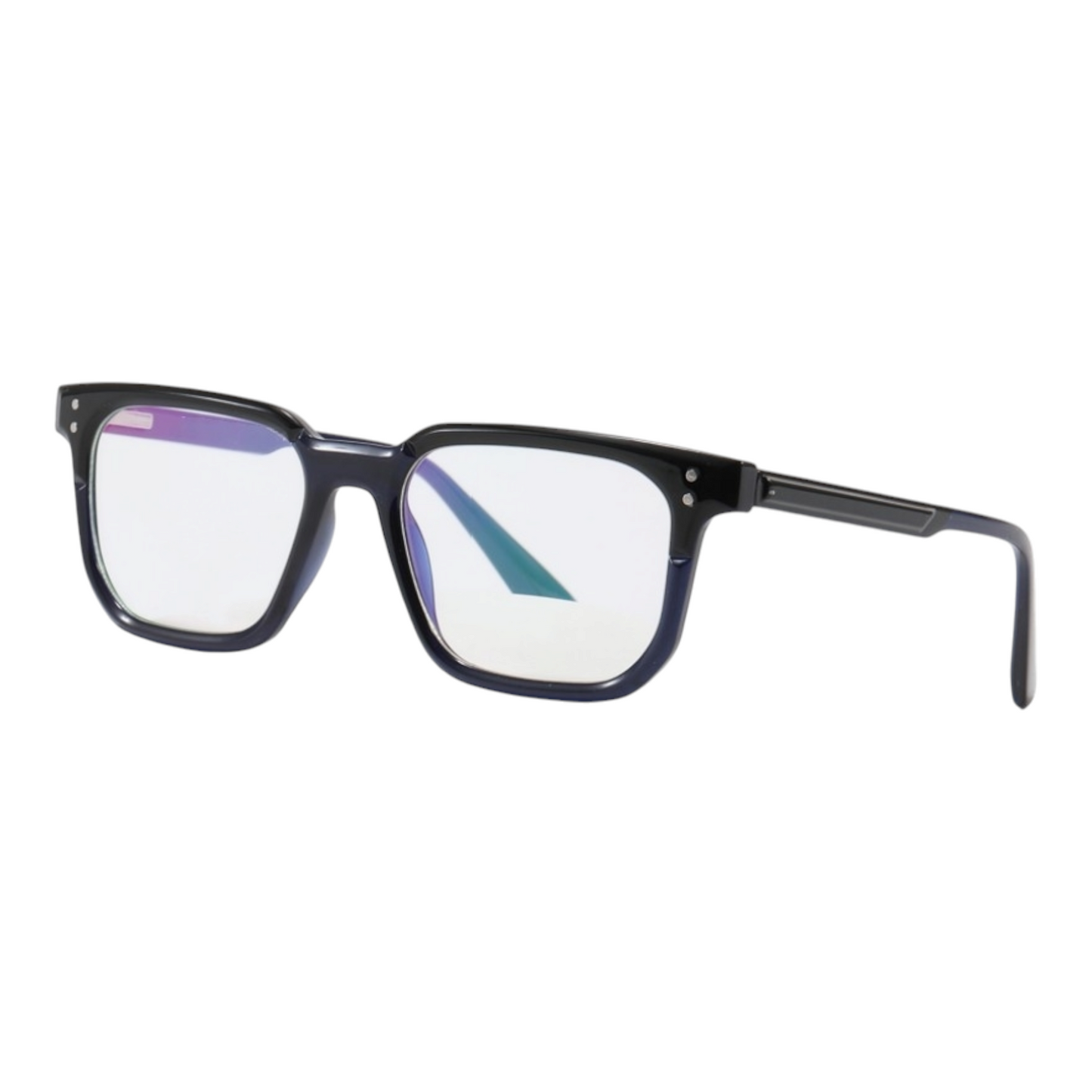 EVORA 8010 TR90 Eyewear Frame – Movie Star Bold | Dual Shade | Black/Blue | Lightweight & Durable | 50-20-140 - EVORA