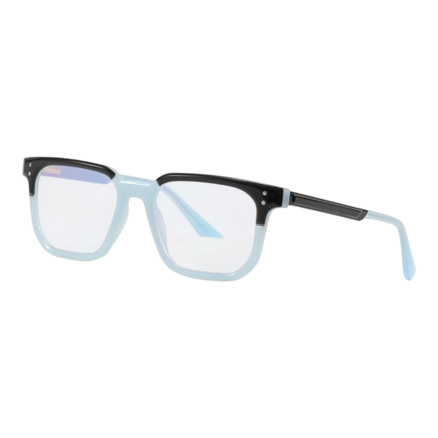 EVORA 8010 TR90 Eyewear Frame – Movie Star Bold | Dual Shade | Black/Sky Blue | Lightweight & Durable | 50-20-140 - EVORA