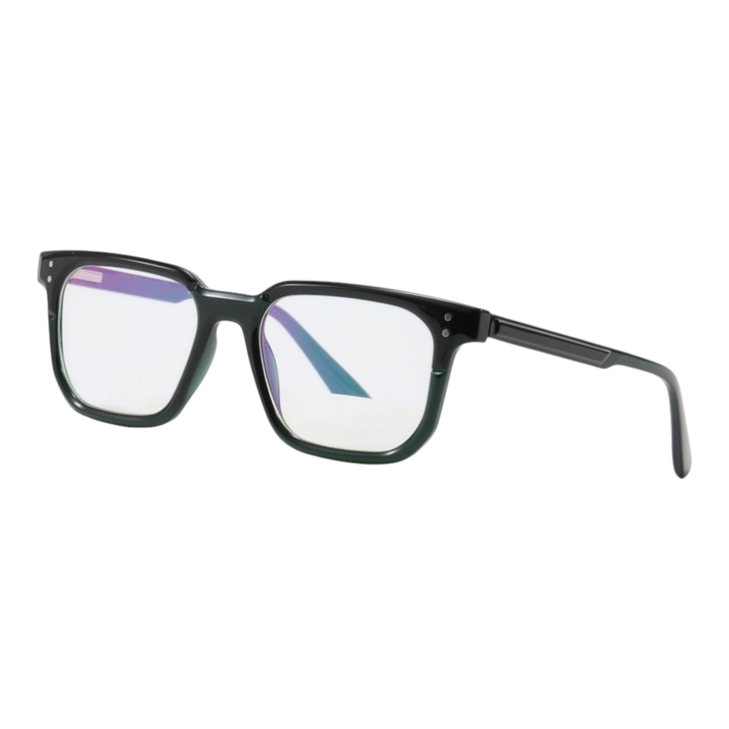EVORA 8010 TR90 Eyewear Frame – Movie Star Bold | Dual Shade | Black/Green | Lightweight & Durable | 50-20-140 - EVORA