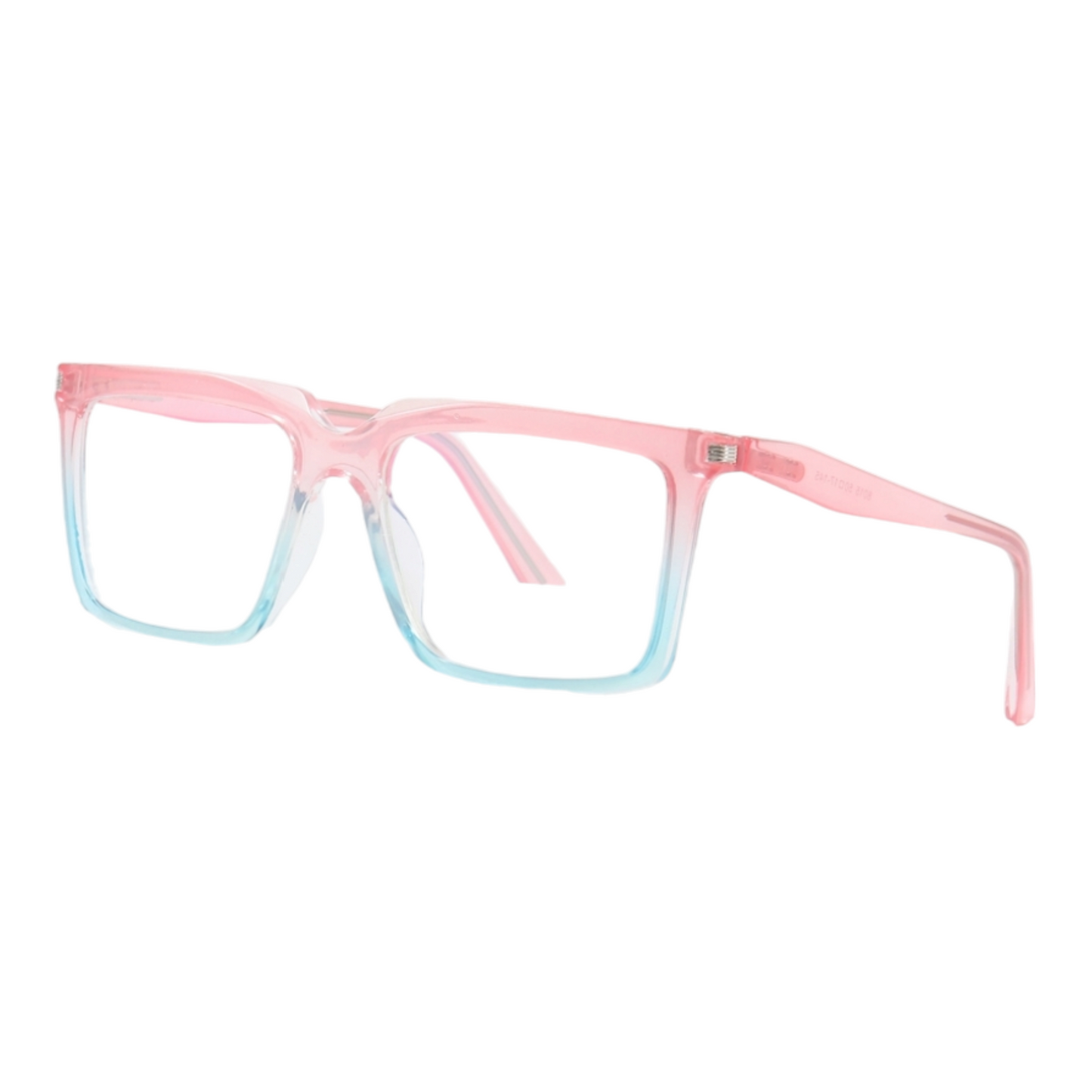 EVORA 8015 TR90 Eyewear Frame – Movie Star Bold | Transparent Pink/Blue | Lightweight & Durable | 50-17-145 - EVORA