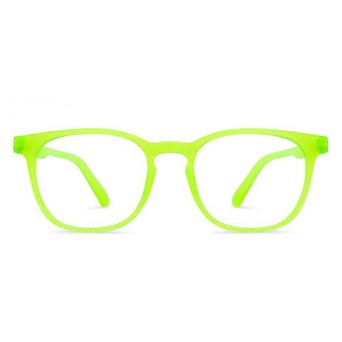 EVORA Hustle | Electric Green | Zero Power Bluecut AntiGlare Computer Glasses | For Men & Women | Medium | EV10001 - EVORA