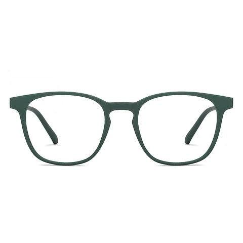 EVORA Hustle | Military Green | Zero Power Bluecut AntiGlare Computer Glasses | For Men & Women | Medium | EV10001 - EVORA