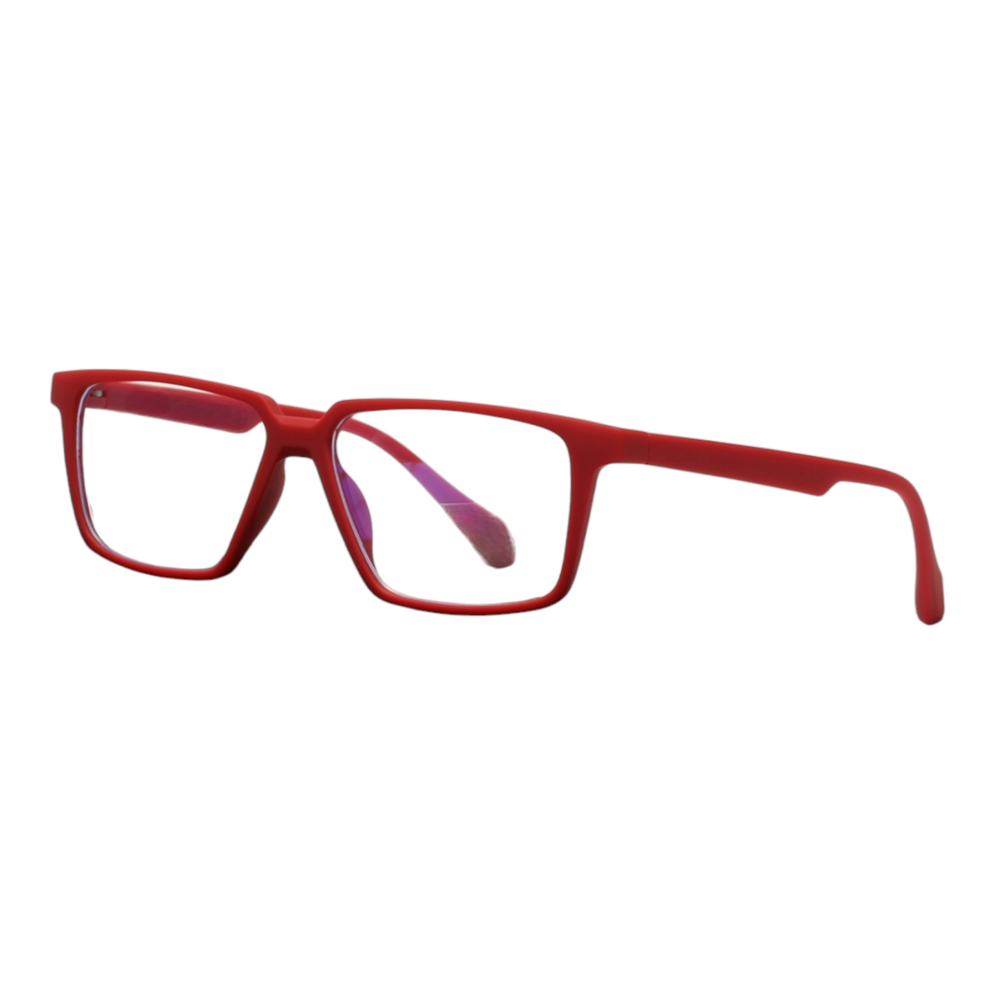 EVORA Hustle | Red Bluecut Anti-Glare Computer Glasses | Zero Power | Unisex Medium | EV6001 - EVORA