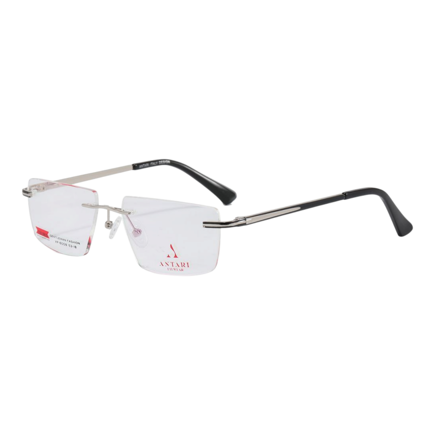 EVORA XP6009 – Silver Rimless Rectangle Eyeglasses - EVORA