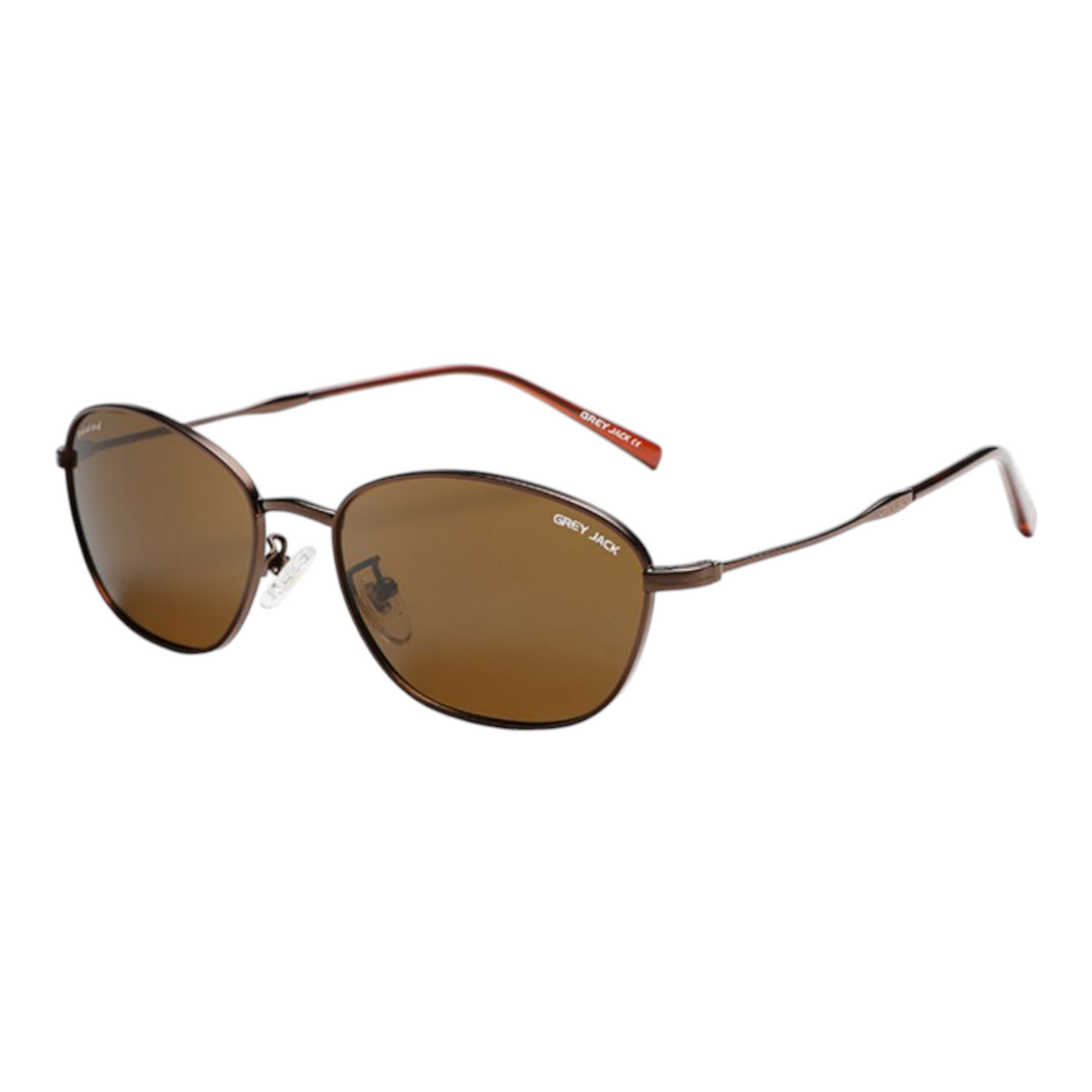 Premium polarized sunglasses collection by EVORA Eyewear featuring GJB032 model in black, gunmetal, silver, gold, and coffee tones — displayed on a sleek black background for a luxury aesthetic.