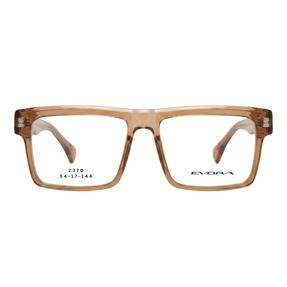 EVORA 2370 Crystal Brown Rectangular Eyeglasses