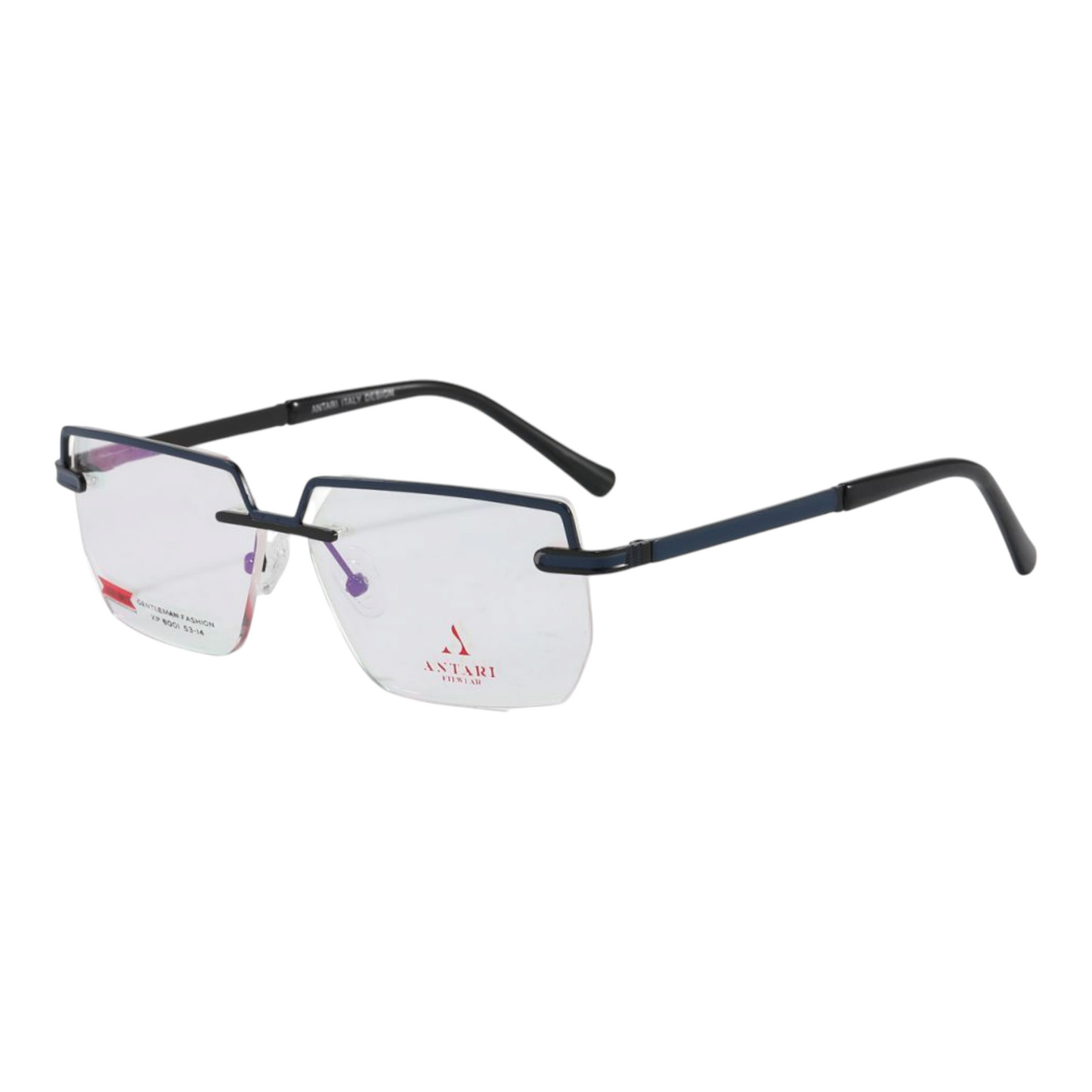 EVORA XP6001 – Matte Blue Bridge Rimless | - EVORA