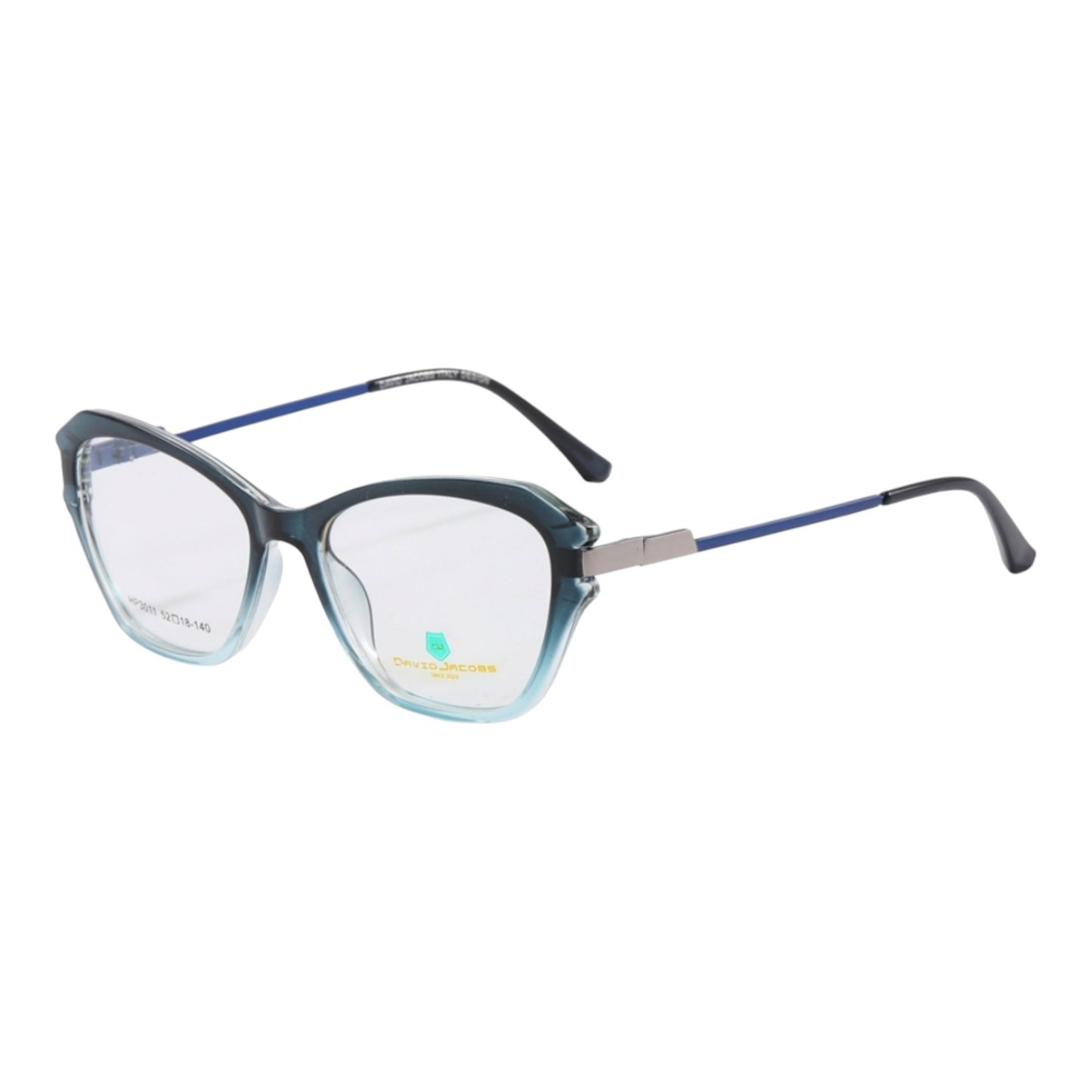 EVORA X David Jacobs HP3011 | CatEye Eyeglasses – Stylish Italian Design | 15+ Color Options | Unisex TR90 Frame (52-18-140) - EVORA