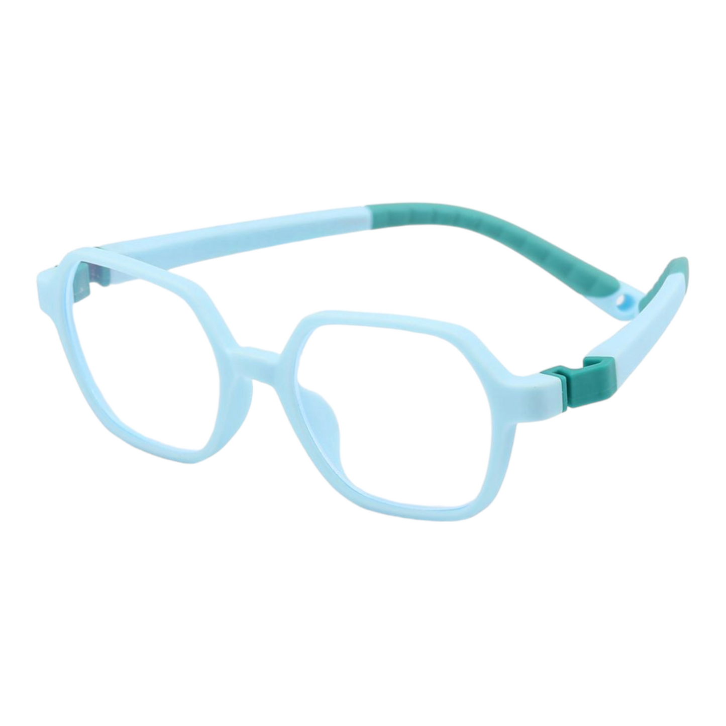 EVORA Digi Hooper Kids Eyewear – Model XW010 | Size 44-18-139 | Aqua Blue - EVORA