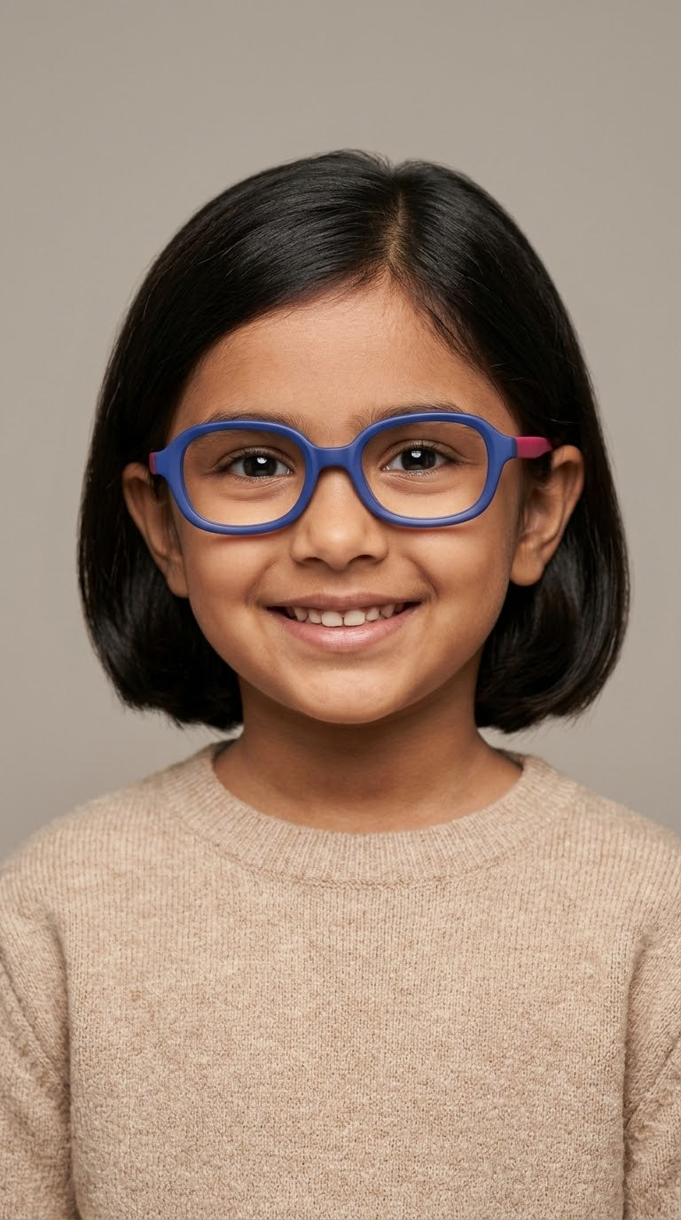 EVORA Kids Flex TR90 Eyeglasses – Blue & Pink | Model LLH-1008 | Size 48-18-136