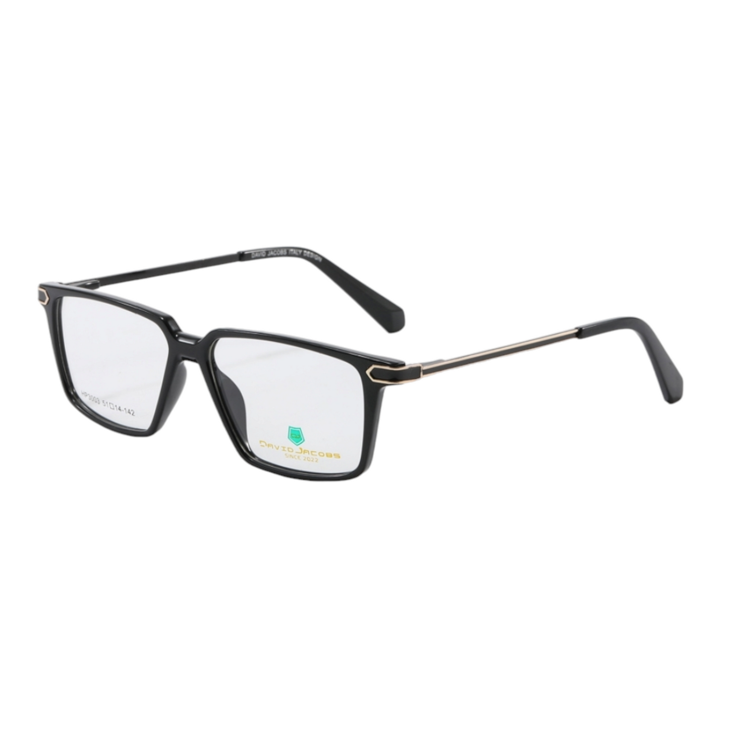 EVORA X David Jacobs HP3003 | Rectangle Eyeglasses – Stylish Italian Design | 15+ Color Options | Unisex TR90 Frame (51-14-142) - EVORA