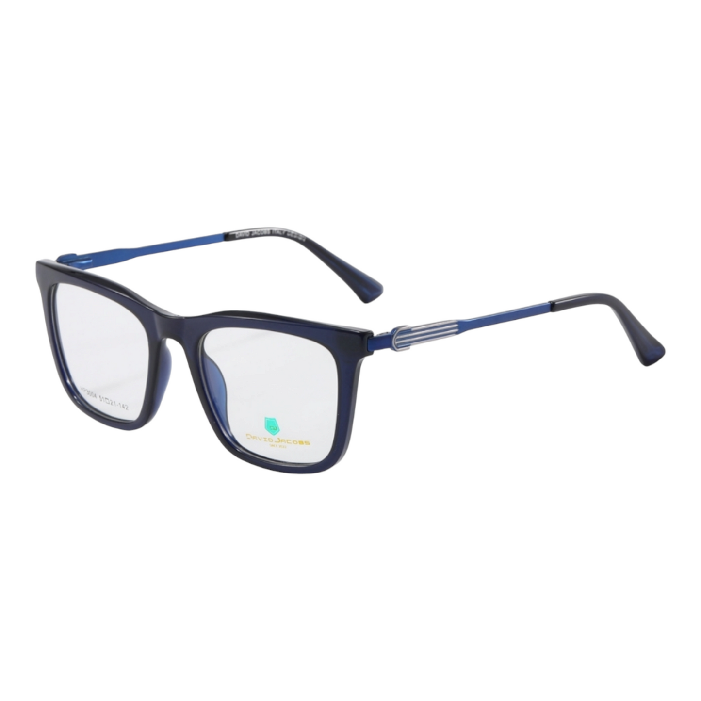 EVORA X David Jacobs HP3004 | Square Eyeglasses – Stylish Italian Design | 15+ Color Options | Unisex TR90 Frame (51-21-142) - EVORA