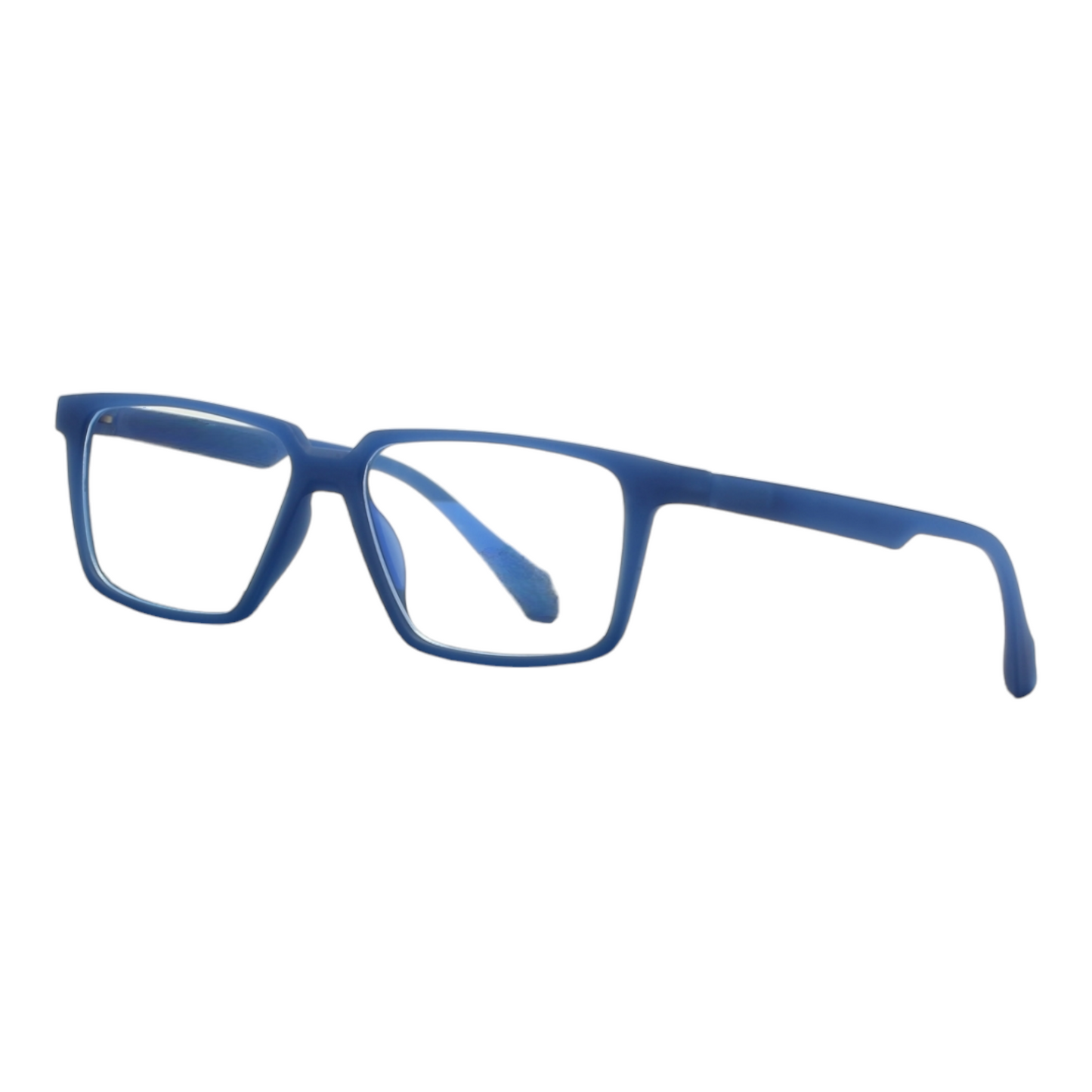 EVORA Hustle | Solid Blue Bluecut Anti-Glare Computer Glasses | Zero Power | Unisex Medium | EV6001 - EVORA