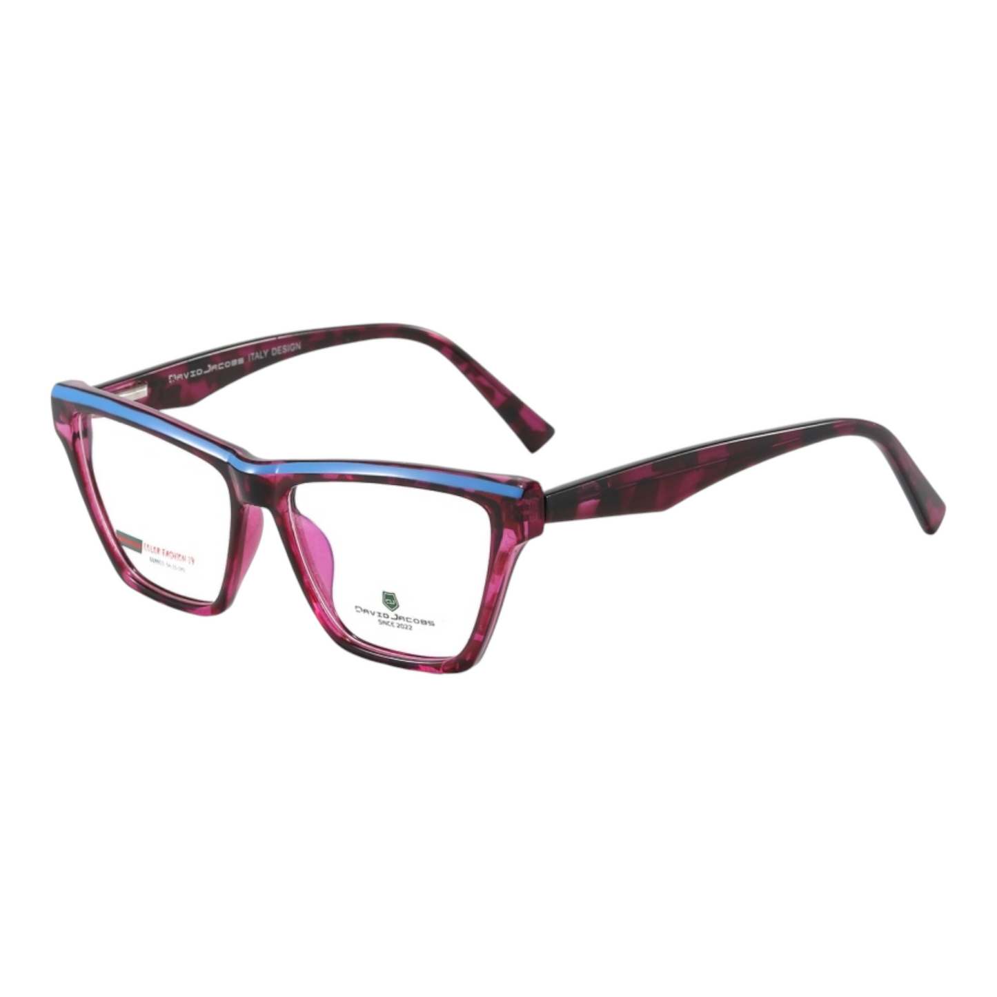 EVORA X David Jacobs GW9905 Premium Eyewear for Women – Stylish TR90 Optical Frames | Size 54-15-145 | Blue Cut Lenses Compatible - EVORA