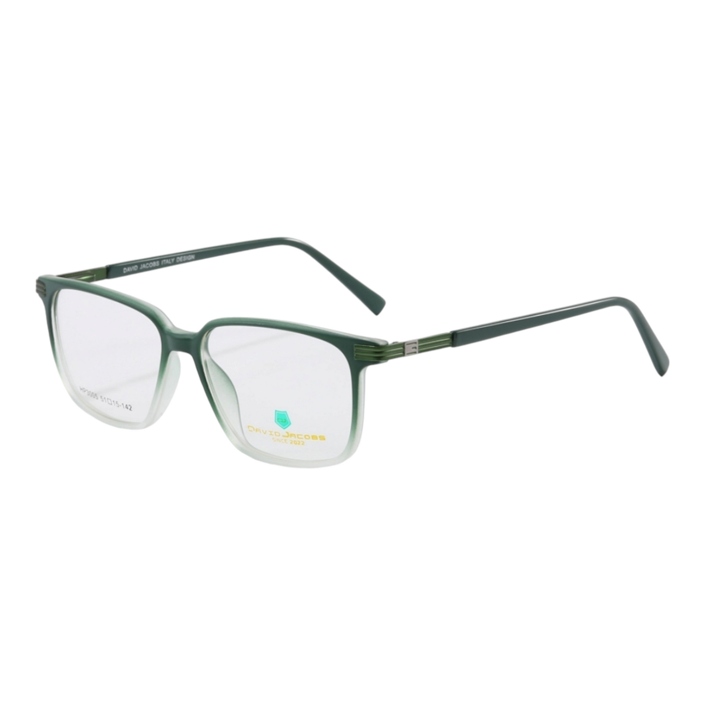 EVORA X David Jacobs HP3005 | Square Eyeglasses – Stylish Italian Design | 15+ Color Options | Unisex TR90 Frame (51-15-142) - EVORA