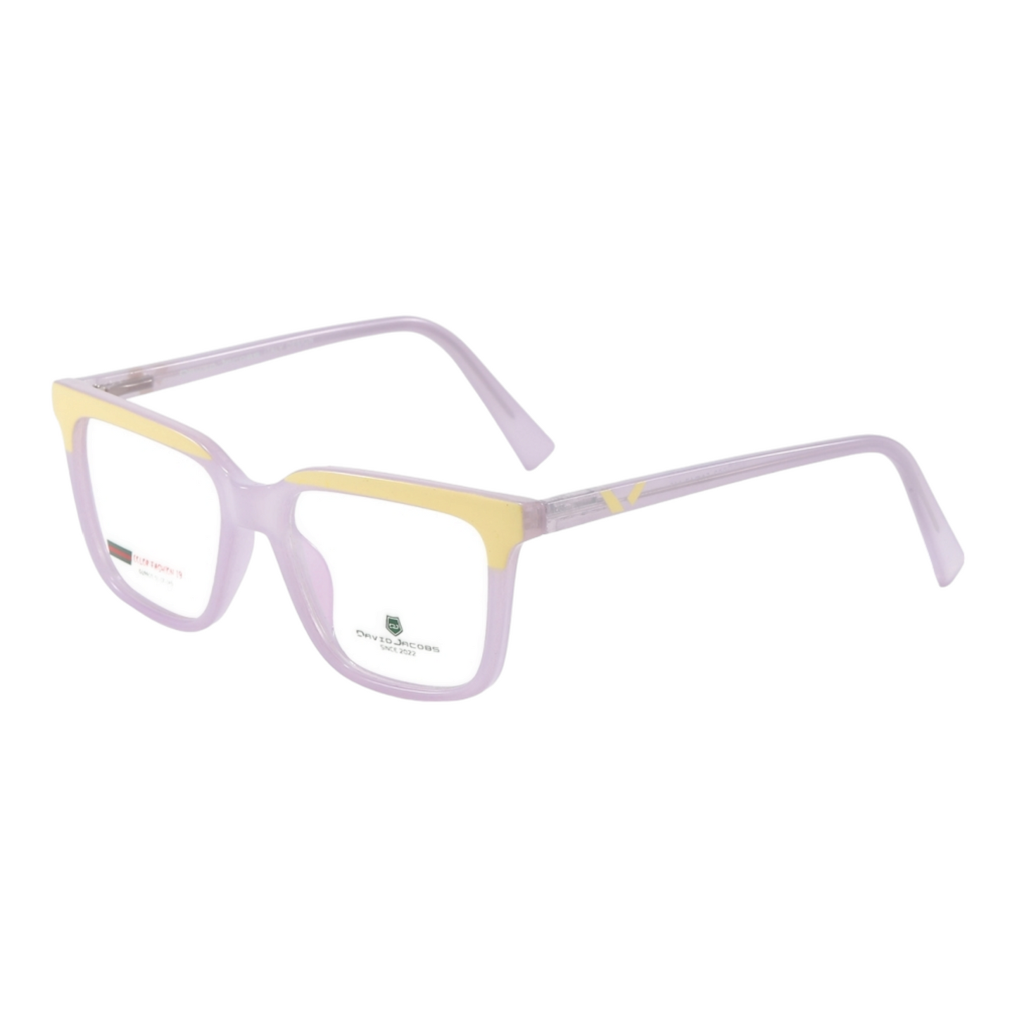 EVORA X David Jacobs GW9903 Premium Square Eyewear – Elegant TR90 Optical Frames | Size 51-17-145 | Blue Cut Lenses Compatible - EVORA