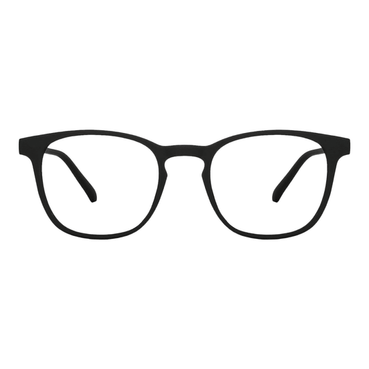 EVORA Hustle | Black | Zero Power Bluecut AntiGlare Computer Glasses | For Men & Women | Medium | EV10001 - EVORA