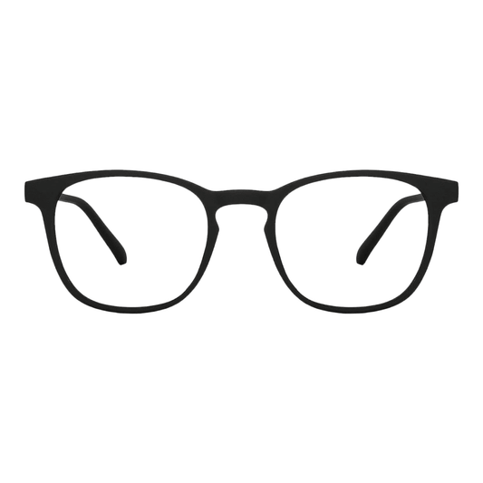 EVORA Hustle | Black | Zero Power Bluecut AntiGlare Computer Glasses | For Men & Women | Medium | EV10001