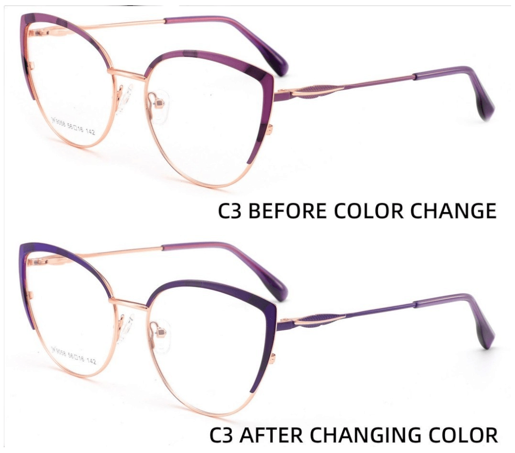 EVORA WOMEN'S CAT EYE | COLOR CHANGING CHROMATIC | LARGE | EV9058