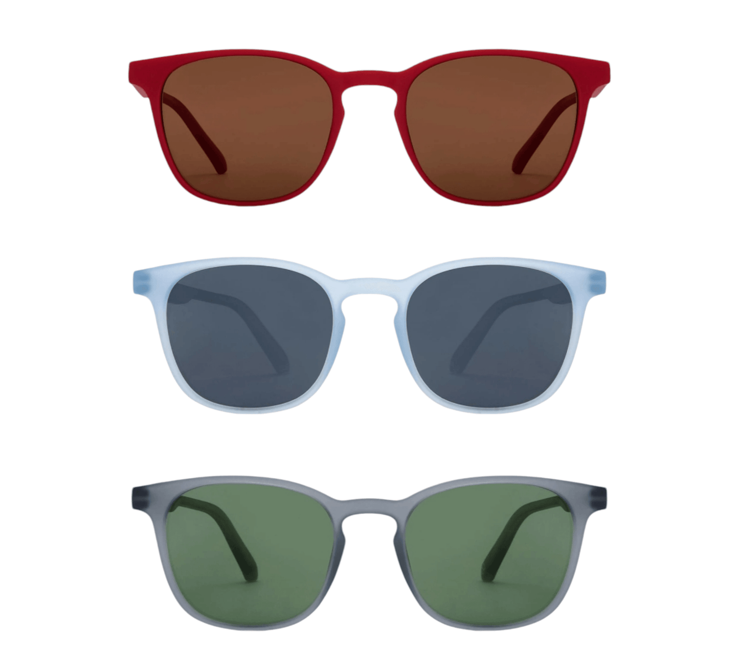 EVORA HUSTLE Polarized | PACK OF 3 | RED | SKY BLUE | GREY