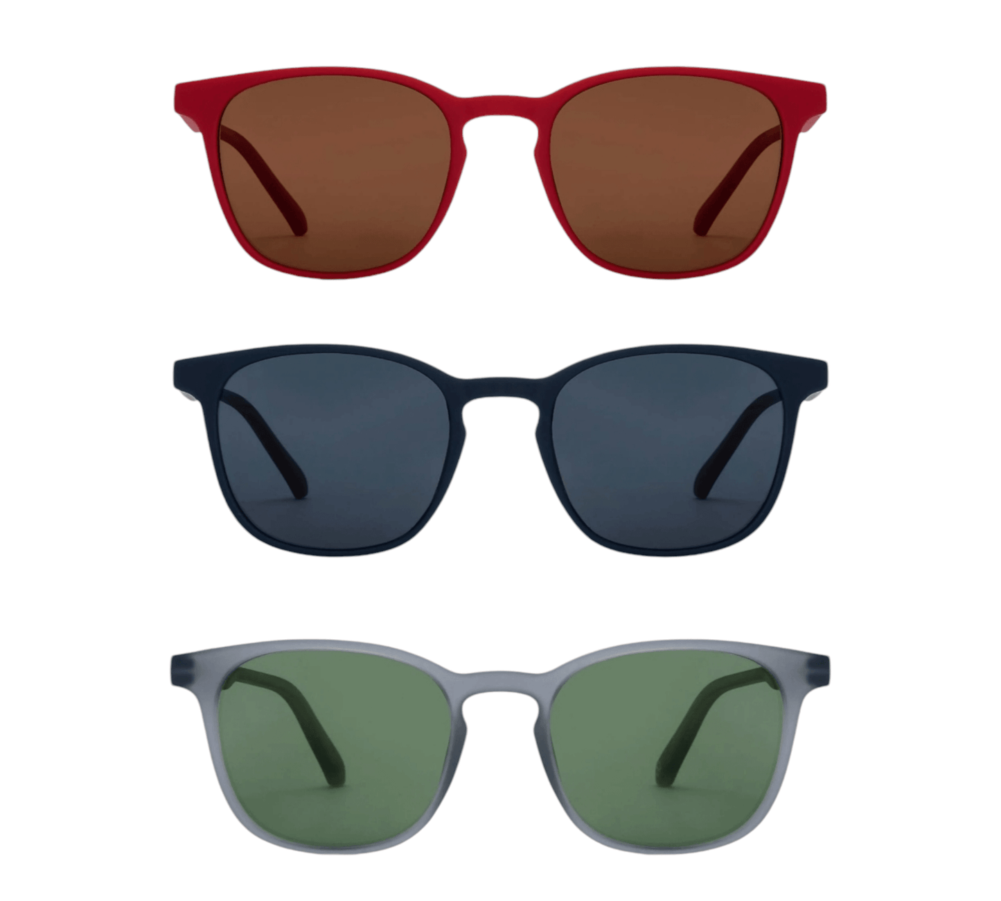 EVORA HUSTLE Polarized | PACK OF 3 | RED | BLACK | GREY