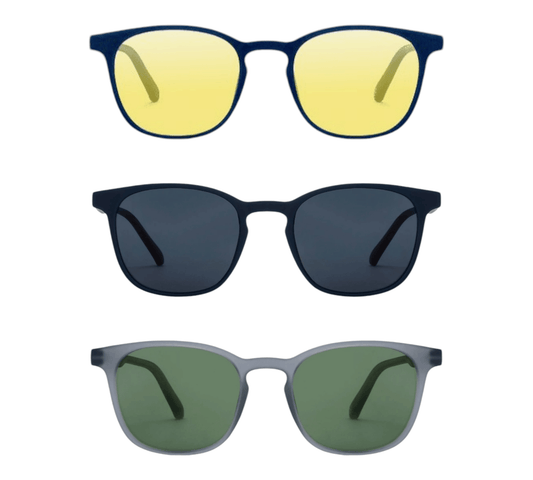 EVORA HUSTLE Polarized | PACK OF 3 | BLACK/YELLOW |BLACK | GREY