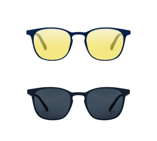 EVORA HUSTLE Polarized | PACK OF 2 | BLACK/YELLOW + BLACK