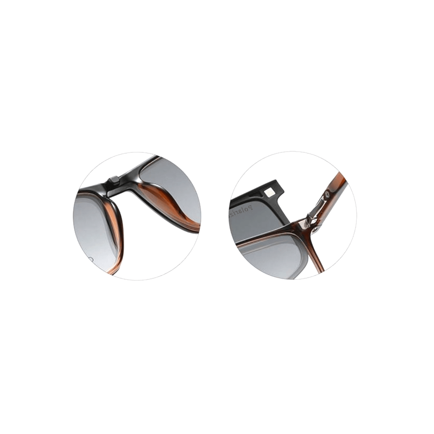 Grey Jack Clip On | Magnetic On Sunglasses Frame | GJ6202 | Brown | 53-18-143