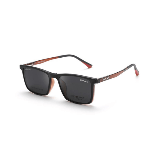 Grey Jack Clip On | Magnetic On Sunglasses Frame | GJ6202 | Brown | 53-18-143