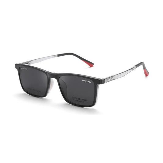 Grey Jack Clip On | Magnetic On Sunglasses Frame | GJ6202 | Grey | 53-18-143