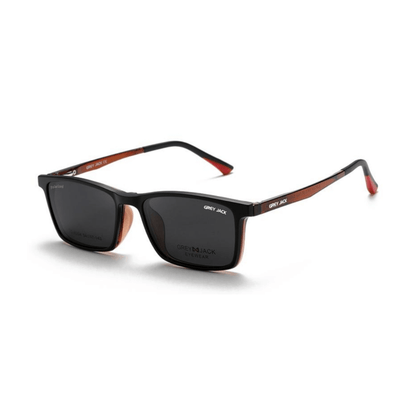 Grey Jack Clip On | Magnetic On Sunglasses Frame | GJ6204 | Brown | 54-17-143