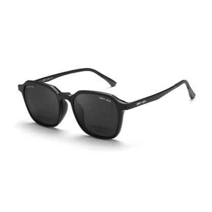 Grey Jack Clip On | Magnetic On Sunglasses Frame | GJ6205 | Shine Black | 52-19-143