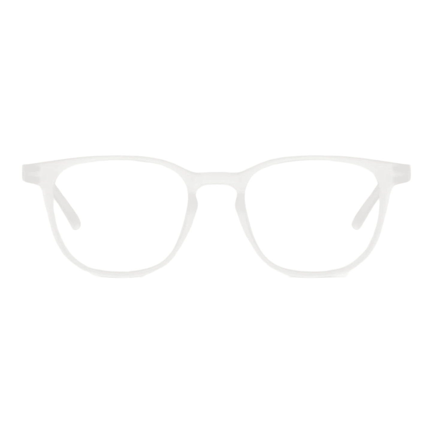 EVORA Hustle | Matte White | Zero Power Bluecut AntiGlare Computer Glasses | For Men & Women | Medium | EV10001 | Dark Blue