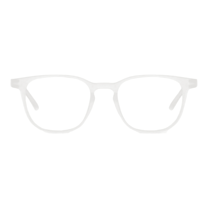 EVORA Hustle | Matte White | Zero Power Bluecut AntiGlare Computer Glasses | For Men & Women | Medium | EV10001 | Dark Blue