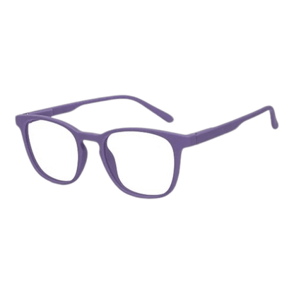 EVORA Hustle | Matte Purple | Zero Power Bluecut AntiGlare Computer Glasses | For Men & Women | Medium | EV10001 | Dark Blue