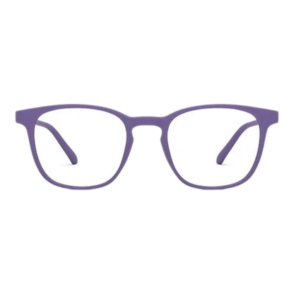 EVORA Hustle | Matte Purple | Zero Power Bluecut AntiGlare Computer Glasses | For Men & Women | Medium | EV10001 | Dark Blue