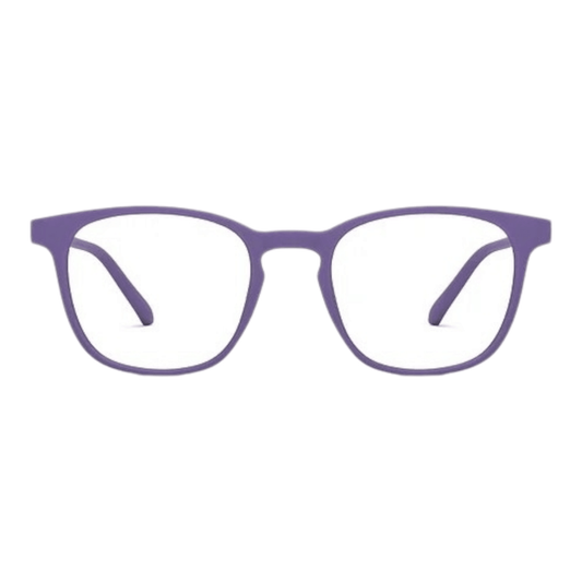 EVORA Hustle | Matte Purple | Zero Power Bluecut AntiGlare Computer Glasses | For Men & Women | Medium | EV10001 | Dark Blue