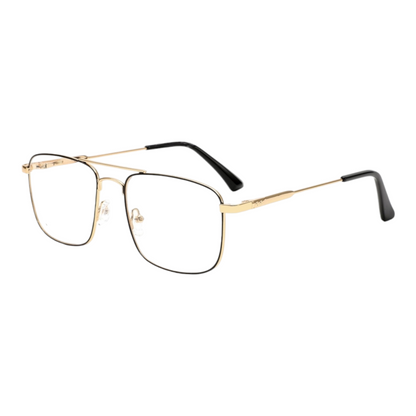 EV30001 Lightweight Metal Eyeglasses | Stylish Rectangle Frames for Men & Women | 54-18-140