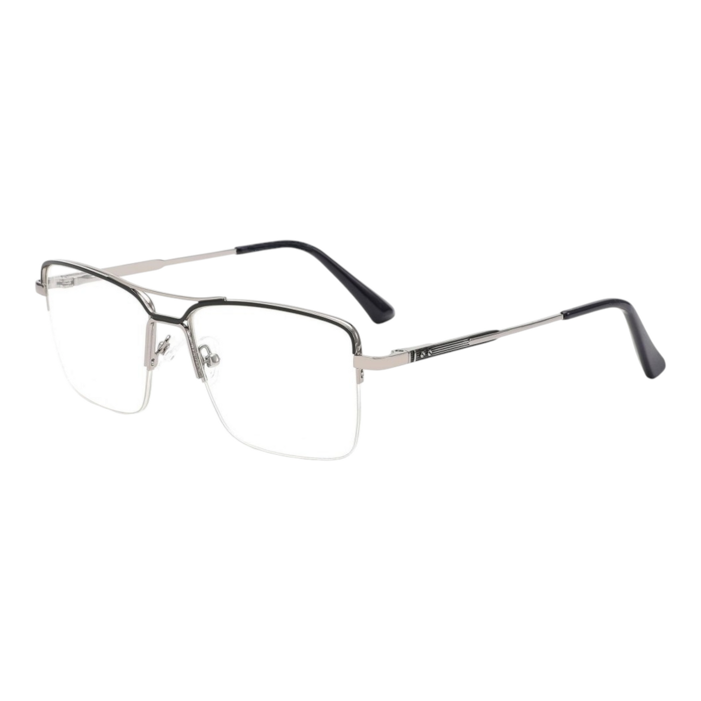 EV30002 Lightweight Metal Eyeglasses | Stylish Rectangle Frames for Men & Women | 53-16-140