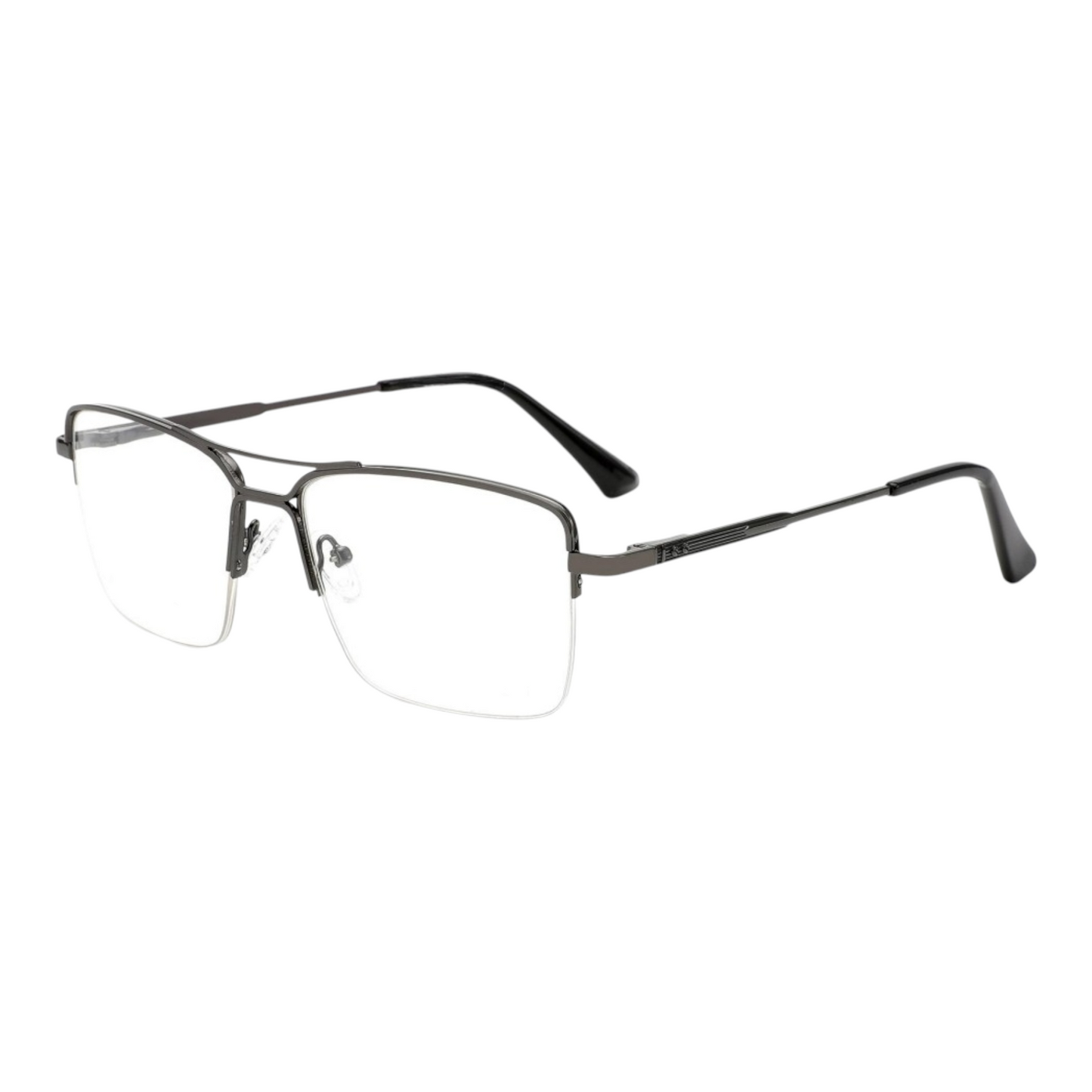 EV30002 Lightweight Metal Eyeglasses | Stylish Rectangle Frames for Men & Women | 53-16-140