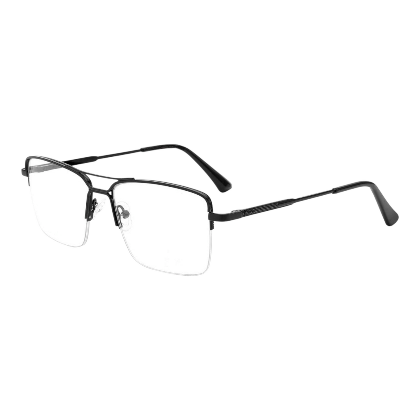 EV30002 Lightweight Metal Eyeglasses | Stylish Rectangle Frames for Men & Women | 53-16-140