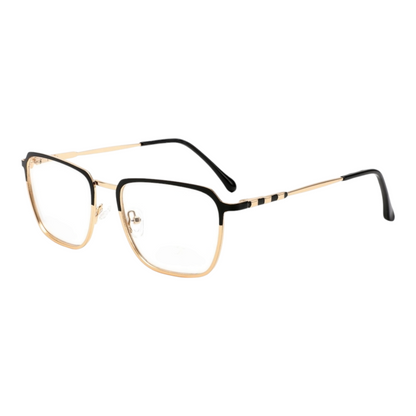 EV30003 Lightweight Metal Eyeglasses | Stylish Rectangle Frames for Men & Women | 53-16-140