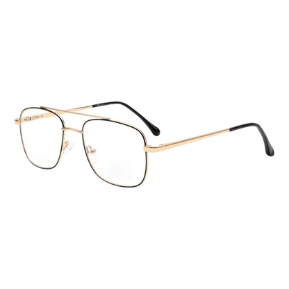 EV30004 Lightweight Metal Eyeglasses | Stylish Rectangle Frames for Men & Women | 52-19-140