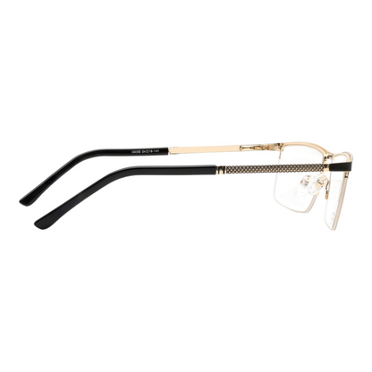 EV30005 Lightweight Metal Eyeglasses | Stylish Rectangle Frames for Men & Women | 54-18-140