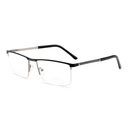 EV30005 Lightweight Metal Eyeglasses | Stylish Rectangle Frames for Men & Women | 54-18-140