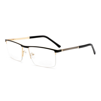 EV30005 Lightweight Metal Eyeglasses | Stylish Rectangle Frames for Men & Women | 54-18-140